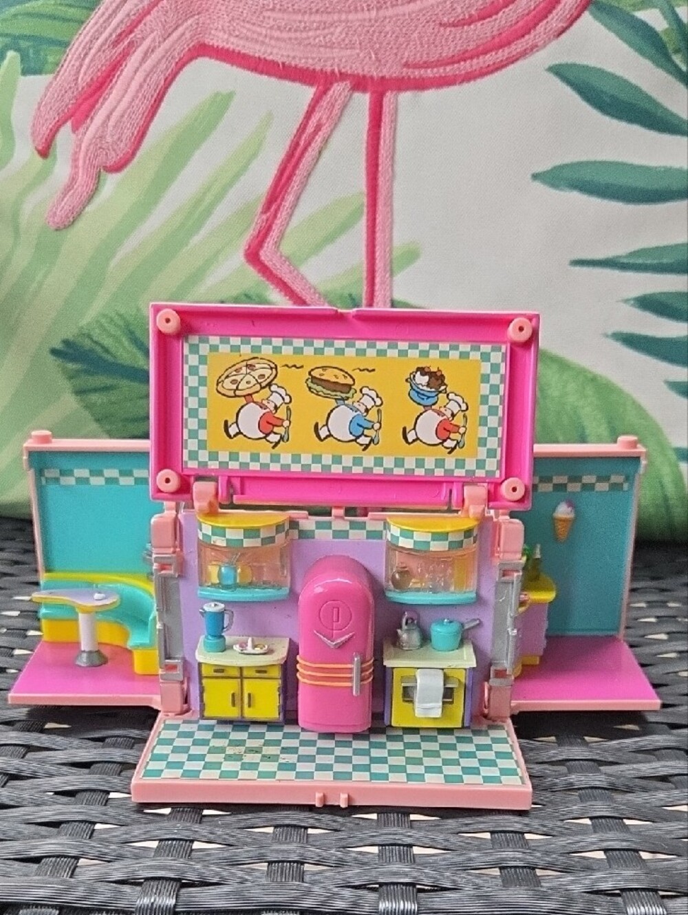 ​🍳 Vintage 1999 Polly Pocket: "Dream Builders" Kitchen Module 🍔
